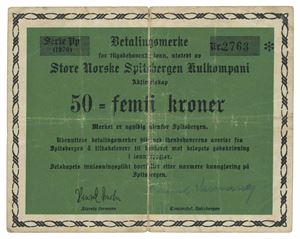 50 kroner 1970. Serie Pp. Nr. 2763