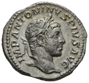 ELAGABAL 218-222, denarius, Roma 220-221 e.Kr. R: Abundantia stående mot venstre
