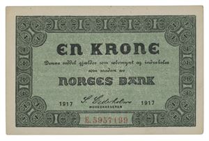 1 krone 1917. E5957199