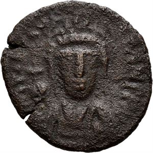 Tiberius II Constantin 578-582, Æ 1/2 follis, Roma. R: Stor XX