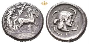 SICILY, Syracuse. Hieron I, 478-466 BC. AR tetradrachm (16,36 g)