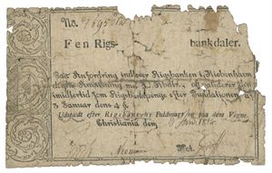 1 rigsbankdaler 6. januar 1814. No. 769521a
