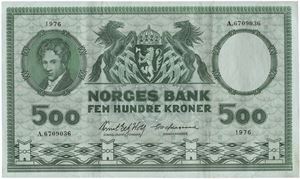 500 kroner 1976. A6709036