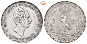 Speciedaler 1857. Små kanthakk/small edge nicks