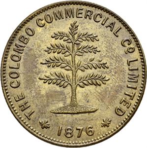 Colombo Commercial Co Ltd, Slave Island Mills, 18 3/4 cent/3 fanoms 1876