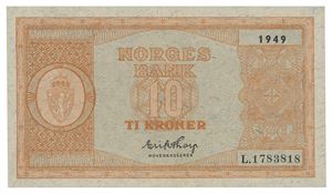 10 kroner 1949. L1783818