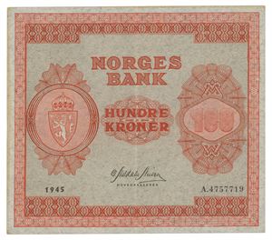 100 kroner 1945. A.4757719