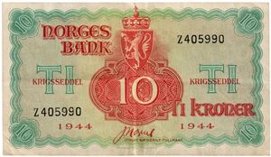 10 kroner 1944. Z405990