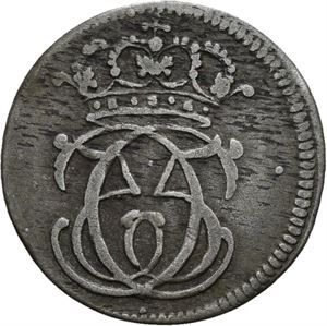 CHRISTIAN V 1670-1699. KONGSBERG. 2 skilling 1687. S.38