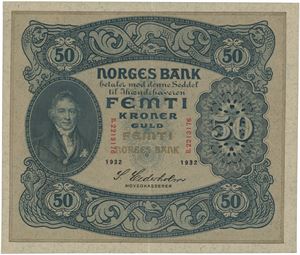 50 kroner 1932. B.2213176.