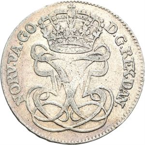 FREDERIK V 1746-1766 24 skilling 1763. S.10