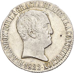 Ferdinand VII, 20 reales 1822. S RD