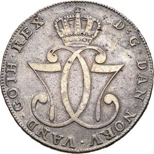 CHRISTIAN VII 1766-1808, KONGSBERG. Speciedaler 1776. S.3