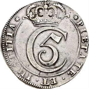 Christian V 1670-1699, Christiania. 4 mark 1677. S.27
