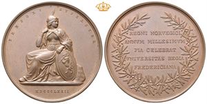 Norge 1000 år 1872. Universitetets minnemedalje. Middelthun. Bronse. 52 mm