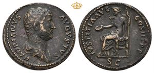 Hadrian, 117-138 e.Kr. Æ ass (13,16 g)