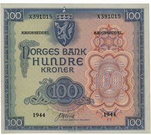 100 kroner 1944. X391015