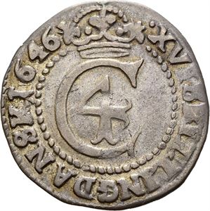 Christian IV 1588-1648. 1 mark 1646. S.63