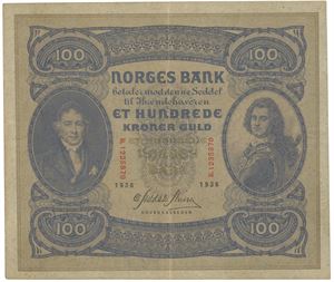 100 kroner 1936. B.1235870
