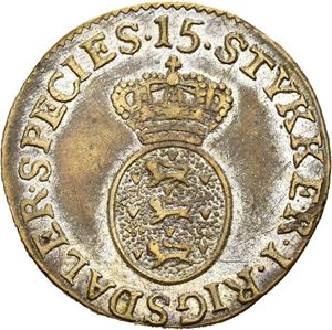 Christian VII 1766-1808. 1/15 speciedaler 1797. Samtidig forfalskning/contemporary counterfeit. S.14