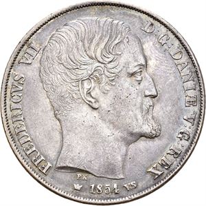 FREDERIK VII 1848-1863 2 rigsdaler 1854. S.3