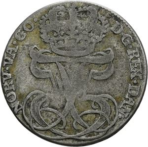 FREDERIK V 1746-1766. KONGSBERG. 24 skilling 1750. S.5