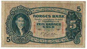 5 kroner 1921. G7975352