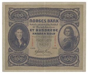 100 kroner 1936. B1416322