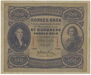 100 kroner 1935. B.0969907.