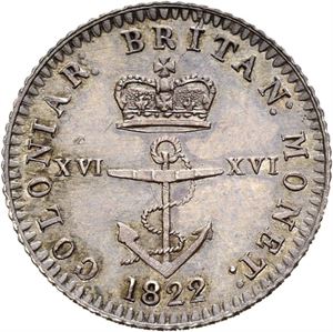 George IV, 1/16 dollar 1822