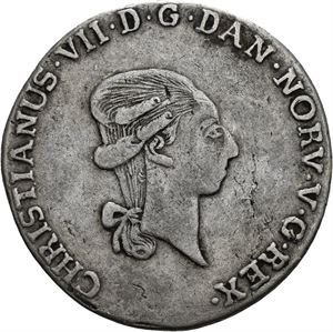 CHRISTIAN VII 1766-1808. KONGSBERG. 1/3 speciedaler 1802. S.2