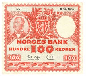 100 kroner 1960. H9944398.