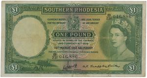 1 pound 10.3.1954. S/N B/231 046886.