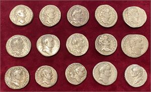 # 7: Lot of 15 tetradrachms of Vespasian from Antioch.