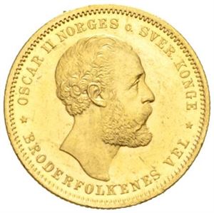 Oscar II, 20 kroner 1886.