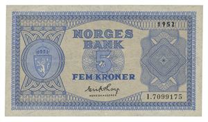 Norway. 5 kroner 1952. I7099175