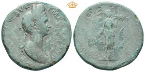 Plotina. Augusta, AD 105-122. Æ sestertius (22,57 g).