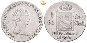 1/2 speciedaler 1821