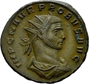 Probus 276-282, antoninian, Serdica 276 e.Kr. R: Fides Militum og Sol stående vendt mot hverandre