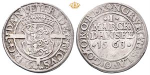 Denmark. Frederik II, 1 mark 1563