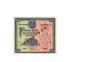 100 kroner 1944. X272548
