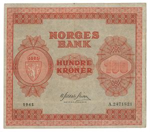 100 kroner 1945. A.2471821