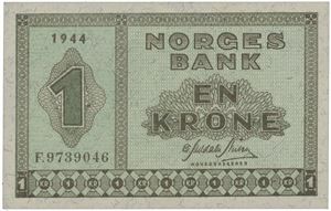 1 krone 1944. F.9739046.