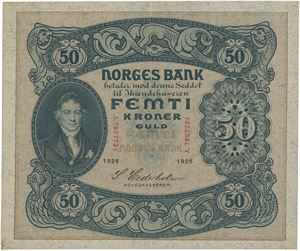 50 kroner 1925. A.7927731.
