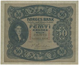 50 kroner 1927. A.9137674.