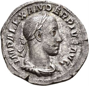 SEVERUS ALEXANDER 222-235, denarius, Roma 232 e.Kr. R: Spes gående mot venstre