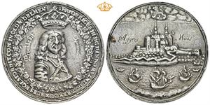 Hyllingen i Norge 1648. Tinn 62 mm. Avstøpning/cast