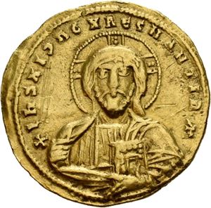 Nicephorus II Phocas 963-969, tetarteron nomisma, Constantinople. (4,11 g). Byste av Kristus/Byster av Jomfruen og Nicephorus