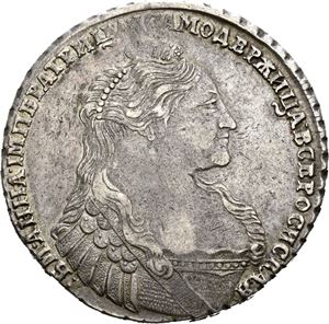 Anna, rubel 1736. Kadashevsky Mint