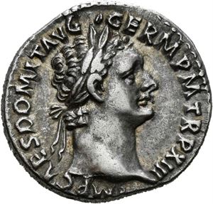 Domitian 81-96 denarius, Roma 94 e.Kr. R: Minerva stående mot høyre